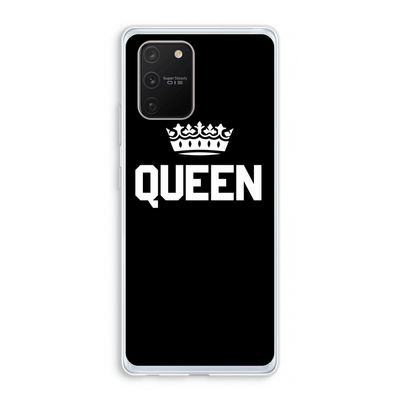 Queen zwart: Samsung Galaxy S10 Lite Transparant Hoesje
