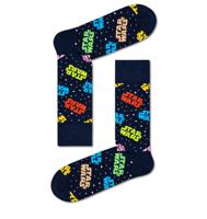 HAPPY SOCKS Donkerblauwe Star Wars-logo sokken Multi Katoen Printjes Unisex