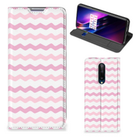 OnePlus 8 Hoesje met Magneet Waves Roze - thumbnail