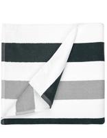 The One Towelling TH1090 Beach Towel Stripe - Anthracite/Light Grey/White - 90 x 190 cm