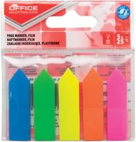 OFFICE products index pijltjes, 12 x 45 mm, ophangzakje van 5 x 25 tabs, geassorteerde kleuren