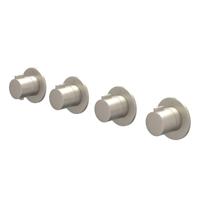 Afbouwdeel IVY Pact Inbouwthermostaat 3 Stopkranen Symmetry Met Ronde Rozetten Geborsteld Nickel PVD IVY