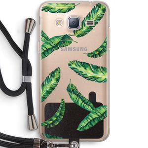 Lange bladeren: Samsung Galaxy J3 (2016) Transparant Hoesje met koord