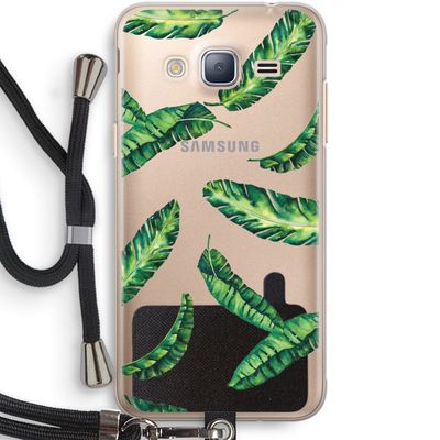 Lange bladeren: Samsung Galaxy J3 (2016) Transparant Hoesje met koord