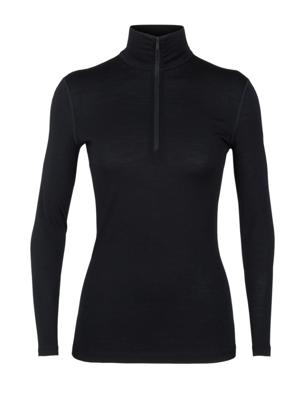 Icebreaker 200 Oasis LS Half Zip Pully Dames Black S