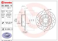 Remmenset, remschijf BREMBO, Remschijftype: Geperforeerd, Inbouwplaats: Achteras: , u.a. für Seat, VW, Skoda, Audi - thumbnail