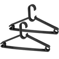 Storage Solutions kledinghangers - set van 20x - kunststof - zwart - Kledinghangers - thumbnail