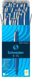 50x Balpen Schneider K 15 blauw medium