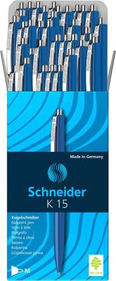 50x Balpen Schneider K 15 blauw medium