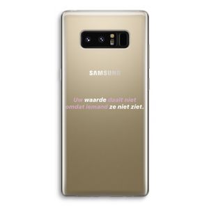 uw waarde daalt niet: Samsung Galaxy Note 8 Transparant Hoesje