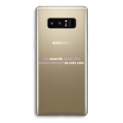 uw waarde daalt niet: Samsung Galaxy Note 8 Transparant Hoesje