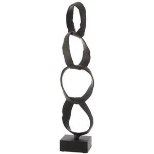 J-Line Figuur Ringen op Voet Zwart Large