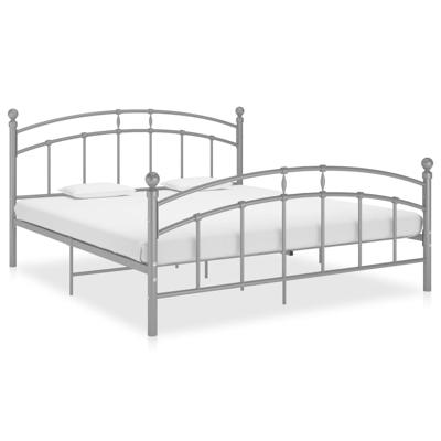 Bedframe zonder matras metaal grijs 140x200 cm