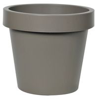 Mega Collections Plantenpot/bloempot - kunststof - taupe/bruin - buiten - D40 x H35 cm - Plantenpotten