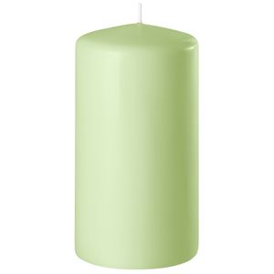 1x Kaarsen lichtgroen 6 x 12 cm 45 branduren sfeerkaarsen   -