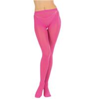 Verkleed panty - roze - 40 denier - dames - one size M - maillot - verkleedaccessoires