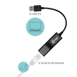 i-tec U2LAN Netwerkadapter 10 / 100 MBit/s USB 2.0
