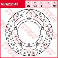 TRW Remschijf, voor de moto, MSW202RAC