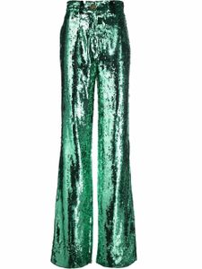 Philipp Plein pantalon ample à sequins - Vert