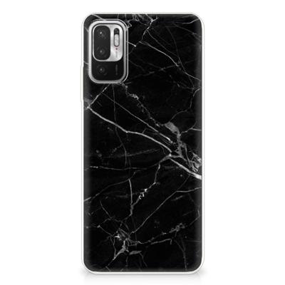 Xiaomi Redmi Note 10/10T 5G | Poco M3 Pro | TPU | Siliconen hoesje | Marmer Zwart - Origineel Cadeau Vader
