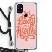 Hustle Lady: OnePlus Nord N10 5G Transparant Hoesje met koord