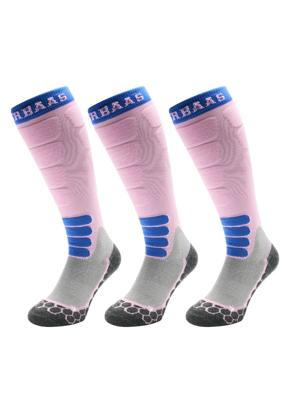 Poederbaas Skisokken Dames Merinowol Pro 3-pack Powder Rose-35/38