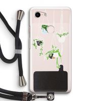 Hang In There: Pixel 3 Transparant Hoesje met koord