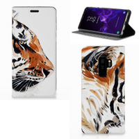 Bookcase Samsung Galaxy S9 Plus Watercolor Tiger - thumbnail