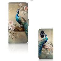 Telefoonhoesje | Met pasjeshouder | voor OPPO Reno 8 Lite | OnePlus Nord N20 Vintage Pauwen