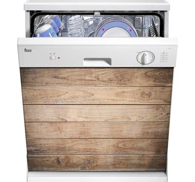 Patroon sticker Vaatwasser hout