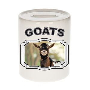 Dieren gevlekte geit spaarpot - goats/ geiten spaarpotten kinderen 9 cm