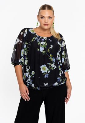 Yoek Tuniek gesmokte manchetten BLUETT | Zwart | Maat 58/60