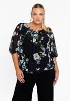 Yoek Tuniek gesmokte manchetten BLUETT | Zwart | Maat 58/60