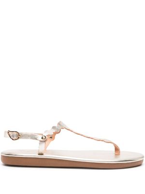 Ancient Greek Sandals sandales Velos en cuir - Or