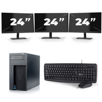 Dell Precision T1650 Micro Tower - Intel Core i7-2e Generatie - 16GB RAM - 256GB SSD - Windows 10 + 3x 24 inch Monitor