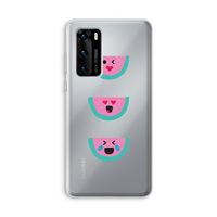 Smiley watermeloen: Huawei P40 Transparant Hoesje