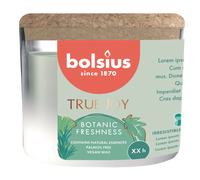 Geurglas met kurk 66/83 True Joy Botanic Freshness - Bolsius - thumbnail
