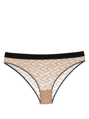 Versace culotte à motif monogrammé - Tons neutres