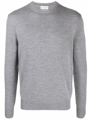 Ballantyne pull en maille nervurée - Gris