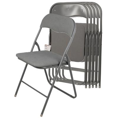 Urban Living Klapstoel - 6x - met stoffen zitting - antraciet - 44 x 45 x 80 cm - metaal Urban Living Klapstoel - 6x - met stoffen zitting - antraciet - 44 x 45 x 80 cm - metaal