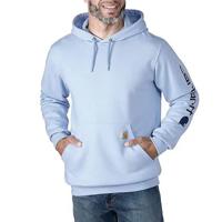 Carhartt Sleeve Logo Fog Blue Hooded Sweatshirt Heren