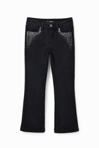 Glimmende flared jeans - BLACK - 13/14