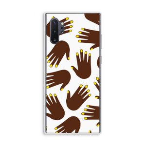 Hands dark: Samsung Galaxy Note 10 Plus Transparant Hoesje