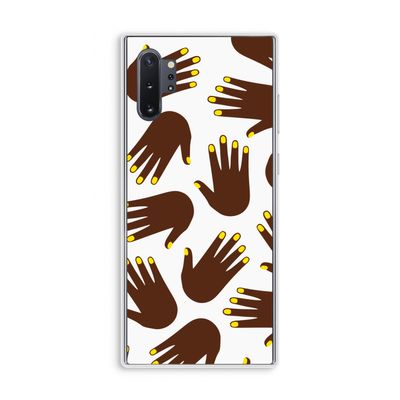 Hands dark: Samsung Galaxy Note 10 Plus Transparant Hoesje