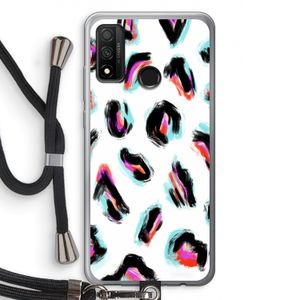 Cheetah color: Huawei P Smart (2020) Transparant Hoesje met koord