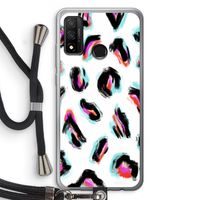 Cheetah color: Huawei P Smart (2020) Transparant Hoesje met koord