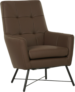 Bruine leren moderne fauteuil Proud - Toledo Leer Espresso (bruin leer)