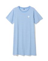 HEMA Damesnachthemd jersey Fiona strepen blauw (blauw)