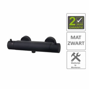 AQS Thermostaatkraan Douche Cool Touch Mat Zwart Boss & Wessing