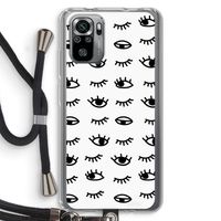 Eye pattern #2: Xiaomi Redmi Note 10S Transparant Hoesje met koord